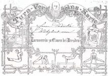 Mitgliedskarte aus dem Jahre 1863